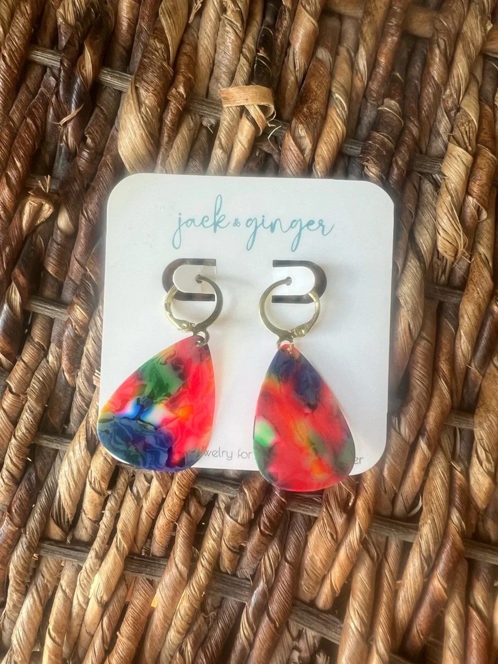 Guitar pick earrings